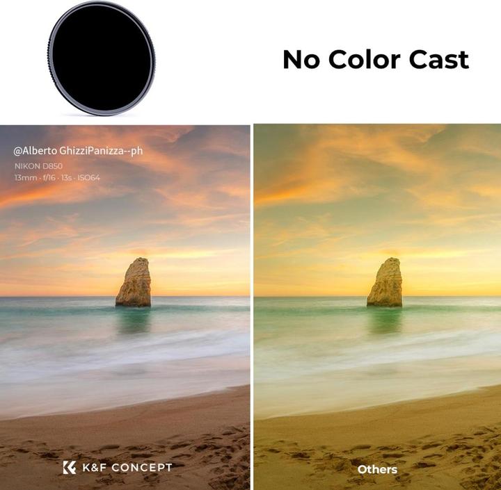 Productafbeelding K&F Concept ND1000 Filter Nano X 10 Stops Grey Filter 72mm (KF-01.1005) (72 mm, ND / grijsfilter)