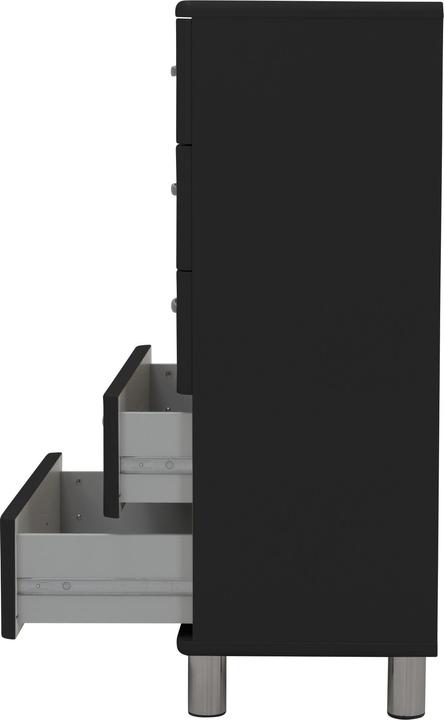 Actual product image tenzo Malibu chest of drawers metal/wood 60x41x111 cm (60 x 41 x 111 cm)