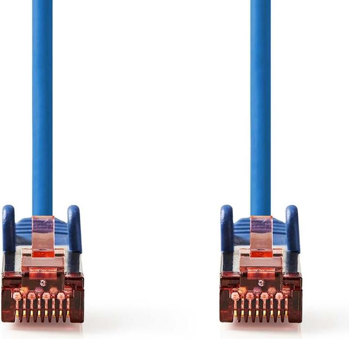 Produktbild Nedis CAT6-Netzwerkkabel | RJ45 Stecker | RJ45 Stecker | S/FTP | 10.0 m | Rund | LSZH | Blau | Label (S/FTP, CAT6, 10 m)