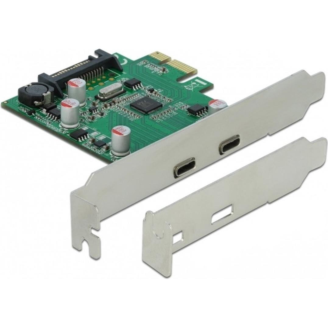 Delock Scheda PCI Express 90493 USB-C - 2 porte, LP, Scheda controller