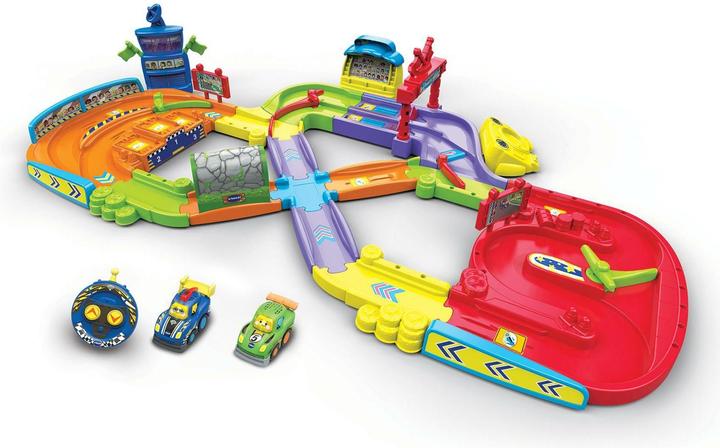 Produktbild VTech Tut Tut Bolides -Mon premier circuit télécommandé (+ Simon,super champion / Léo,bolide turbo) (Französisch, 1 - 5 Jahre)