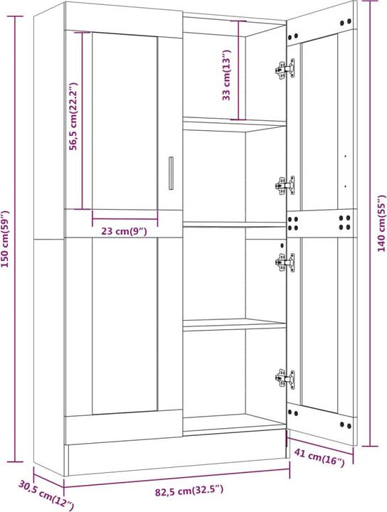 Produktbild VidaXL Gizela (82.5 x 30.5 x 150 cm)