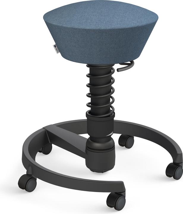 Produktbild Aeris Sitzhocker Swopper 102HBSTBK schwarz/blau, mit Rollen