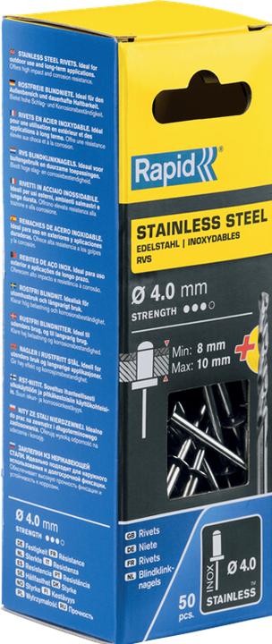 Actual product image Rapid Stainless steel blind rivet Ø 4.0 x 14 mm