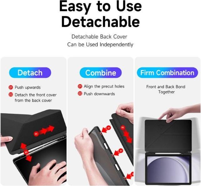 Immagine prodotto Dux Ducis Magi Series Bookcover Hülle (Samsung Galaxy Tab A11+, Samsung Galaxy Tab A9+)