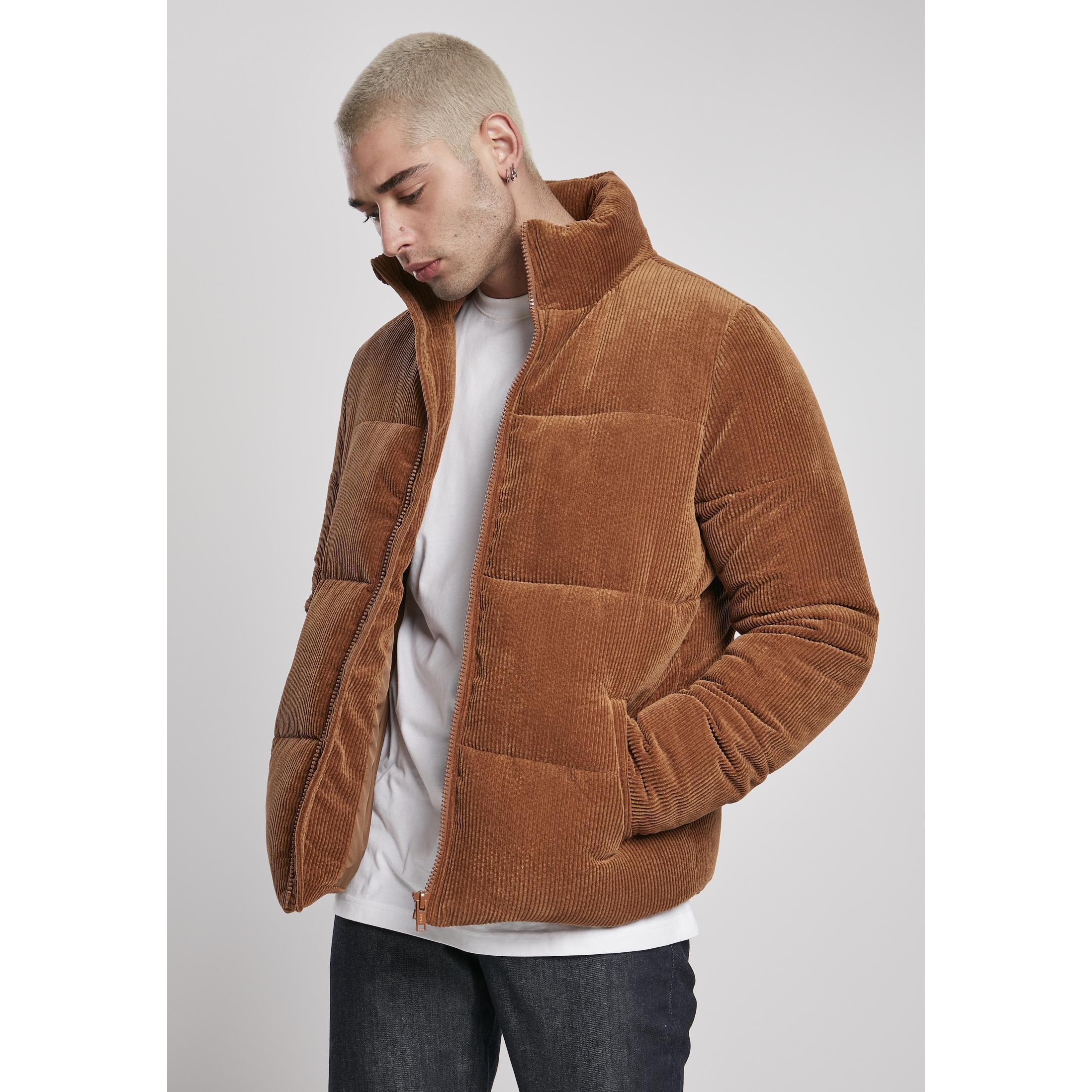 Urban Classics, Herren, Jacke, Boxy Corduroy Puffer Jacket (M), Braun, M