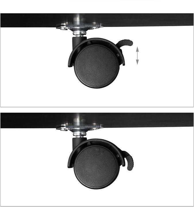 Immagine prodotto Relaxdays Tavolino da salotto rotondo con rotelle (40 x 40 x 49 cm)