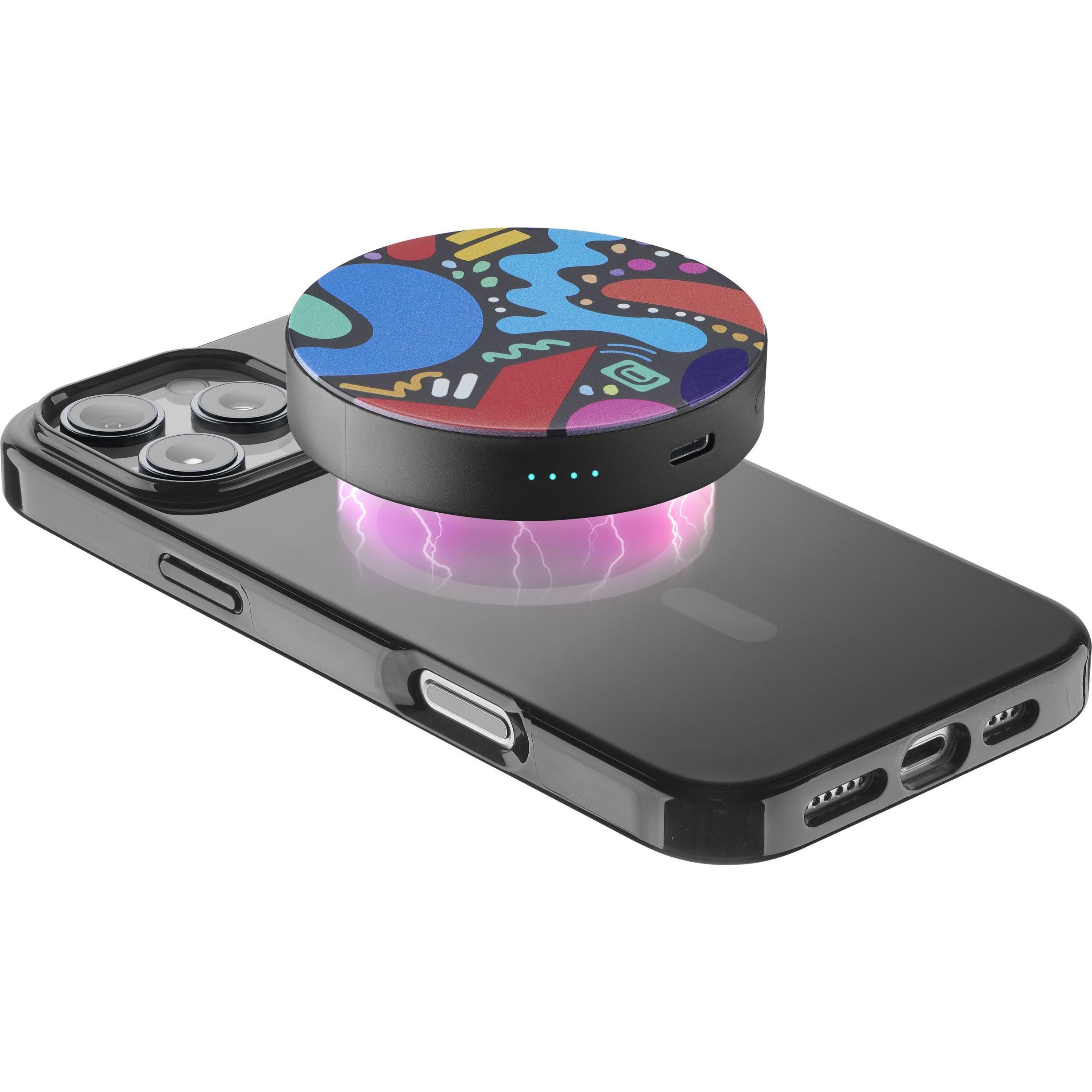 Cellularline Mag Vibe Powerbank MagSafe, 3000 mAh (3000 mAh, 5 W), Powerbank, Multicolore