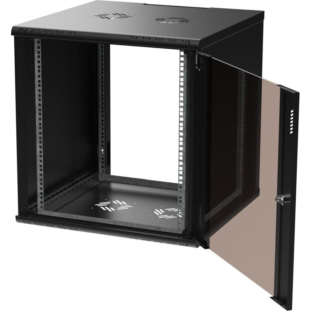 Thumbnail - Extralink PREMIUM 12U 600X600 WALL-MOUNTED RACKMOUNT CABINET BLACK (12 HE), Serverschrank, Schwarz
