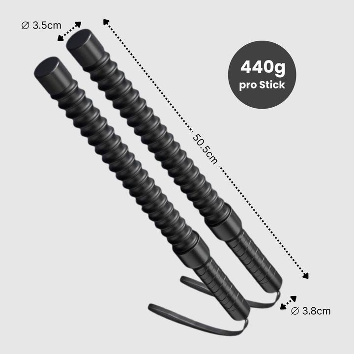 Actual product image Hermex Seilloses Battle Rope Battle-Rope-Sticks Gewichts Griffe Air Rope