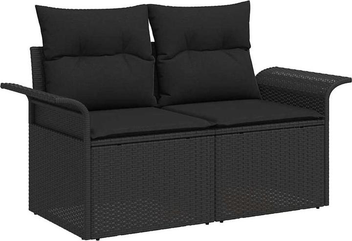 vidaXL Schwarzes Outdoor-Ess-Set