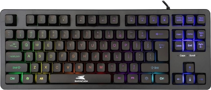Actual product image Baracuda gaming membrane Keyboard KRILL, US Layout, Black (BGK-01114) (US, Cable)
