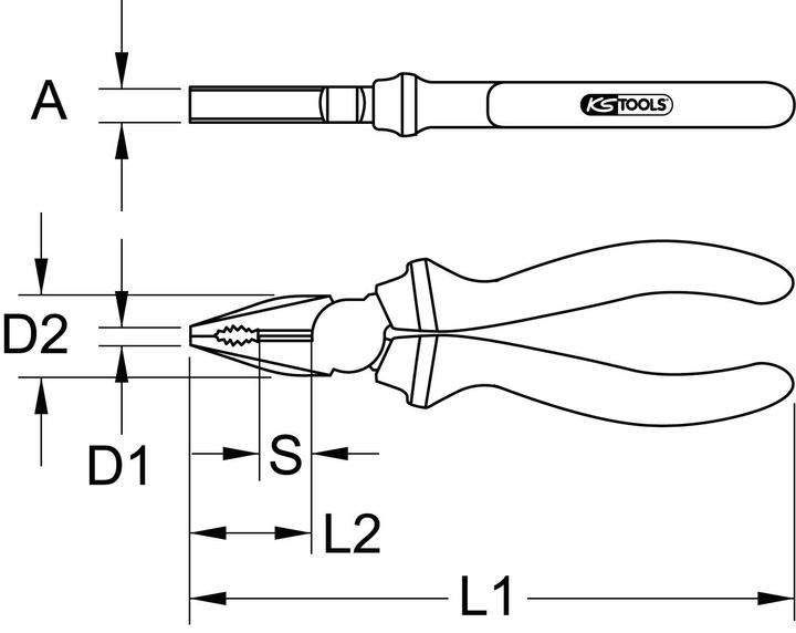 Immagine prodotto KS Tools Pinza combinata SlimPOWER (205 mm)