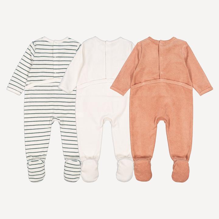 Produktbild La Redoute Collections 3er-Pack Frottee-Strampler (74)