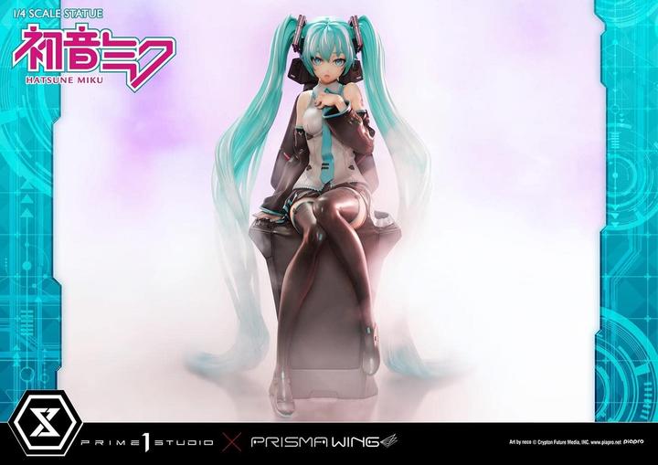 Actual product image Prime 1 Studio Hatsune Miku statuette PVC 1/4 Hatsune Miku Art by neco 34 cm