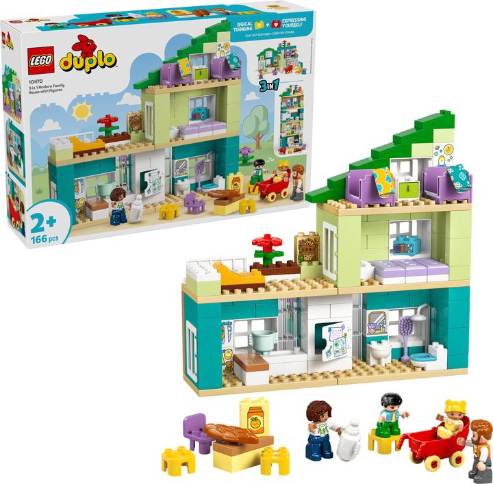 LEGO Modernes Familienhaus mit Figuren – 3-in-1-Set (10470)