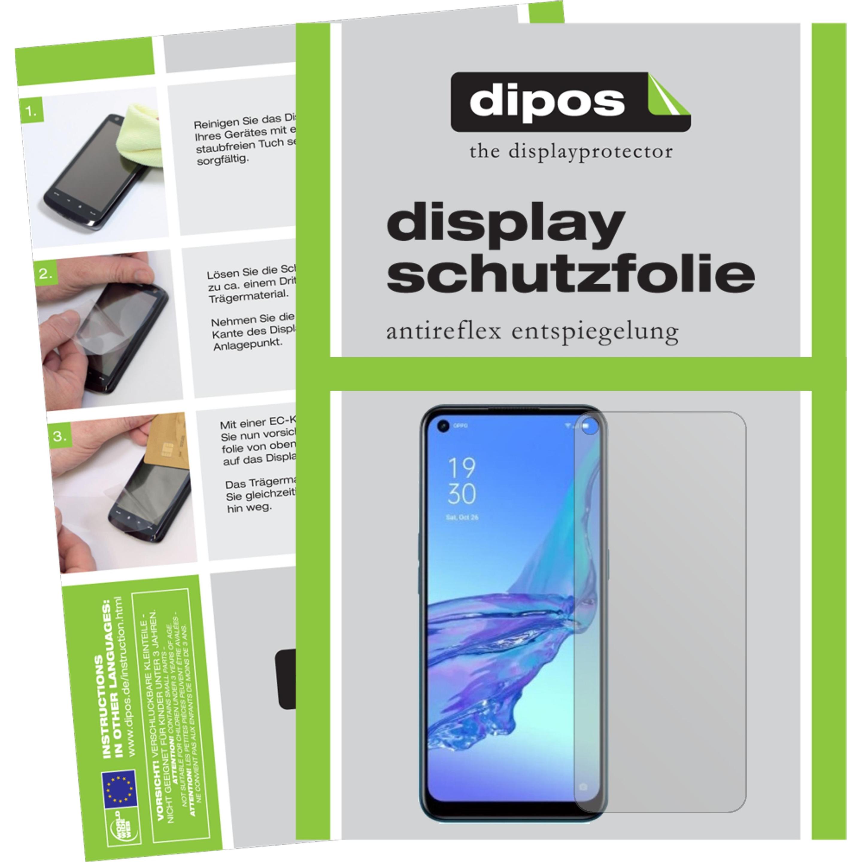 Dipos Displayschutzfolie Antireflex (5 Stück, Oppo A53 (2020)), Smartphone Schutzfolie, Transparent