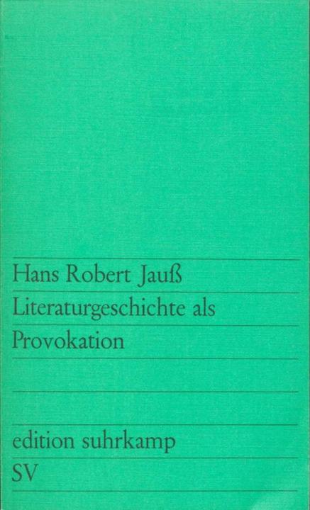 Produktbild Literaturgeschichte als Provokation (Deutsch, Hans R. Jauss, 1970)