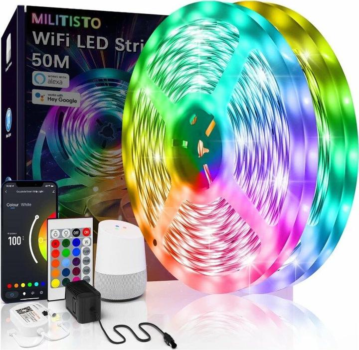 Image du produit Lumina Swiss Kit de bandes LED Smart Alexa (RGB, 5000 cm, Intérieur)