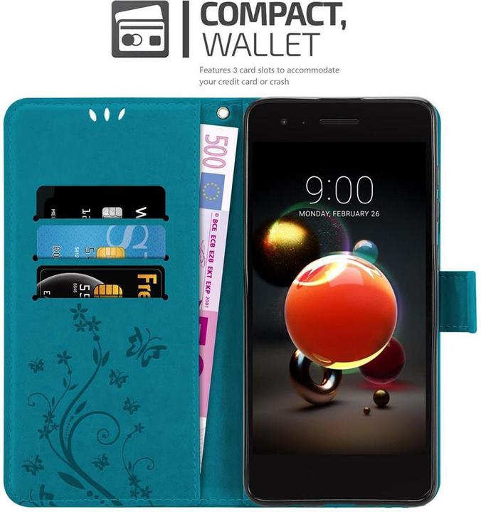 Produktbild Cadorabo Flower Book Cover (LG K8 2018, Huawei Y9 (2018))