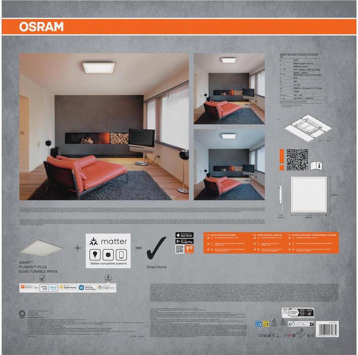 Produktbild Osram LED-Panel SMART+ planon plus 600 x 600 mm, TW (2100 lm)