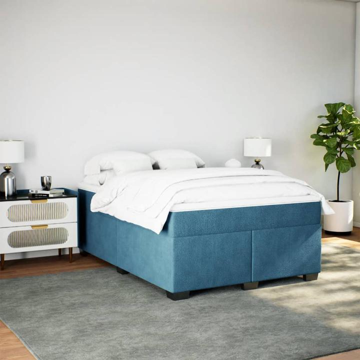 Actual product image vidaXL Bo x spring bed with mattress 120 x 190 cm velvet (120 x 190 cm)