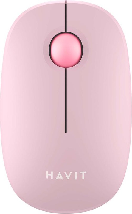 Actual product image Havit - Wireless Mouse (MS57GT) - 2.4GHz, 1600 DPI, ABS, PC, AA Battery - Pink
