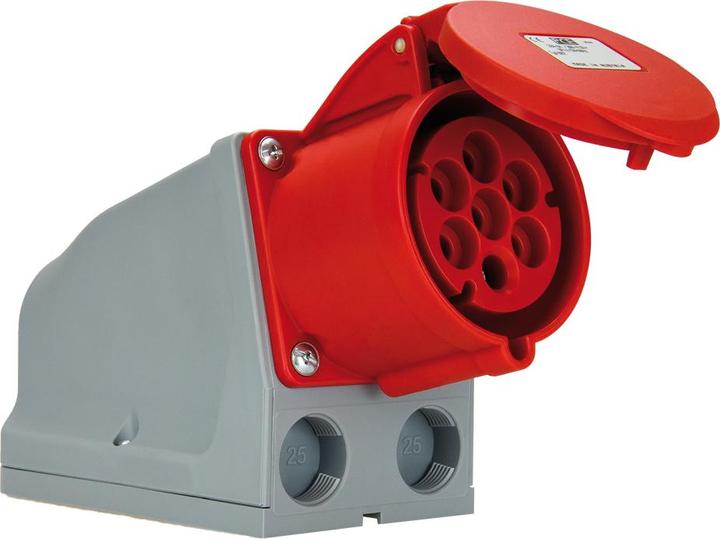 Image du produit PCE 927-6v Boîtier mural bouclé 32A 7p 6h IP44