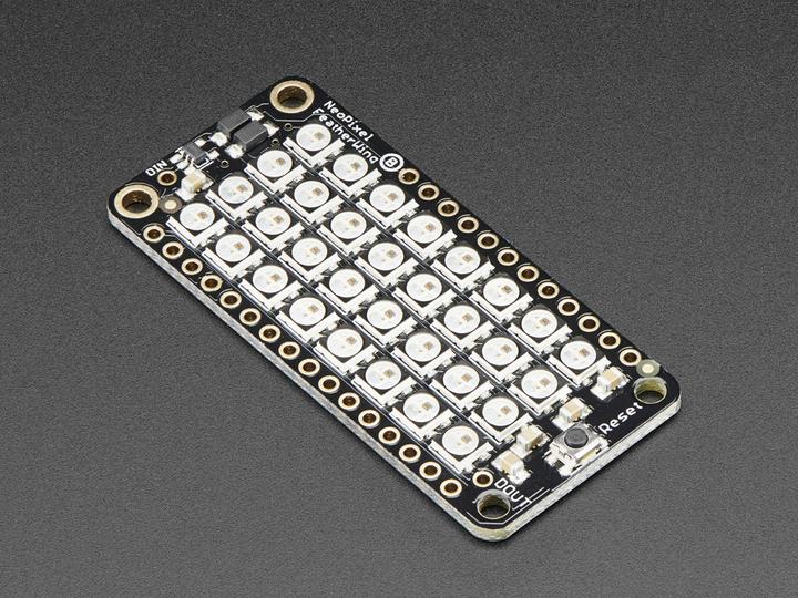 Image du produit Adafruit NeoPixel FeatherWing 4x8 RGB LED Add-on