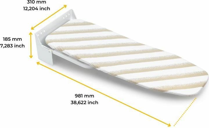 Actual product image Emuca Aufklappbare Wandständerplatte mit 180-Grad-Drehung (98.10 x 31 cm)
