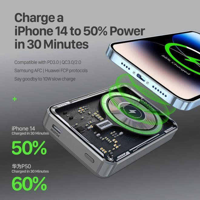 Produktbild Duzzona W12 Magnetic Power Bank (10000 mAh, 15 W, 37 Wh)