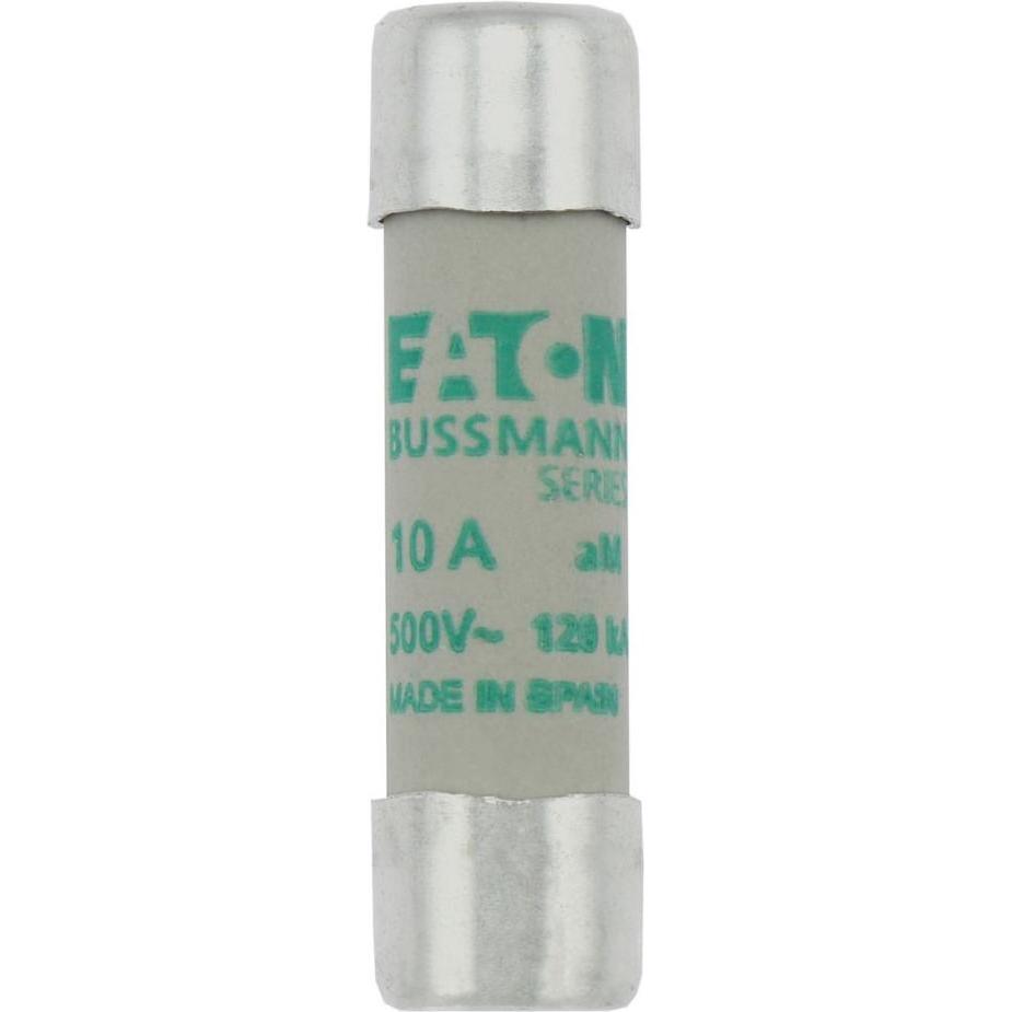 10x Eaton, Sicherung, Sicherungseinsatz, Niederspannung, 10 A, AC 500 V, 120 kA, 10 x 38 mm, aM, IEC C10M10 (Zylindersic...