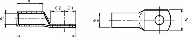 Produktbild Cimco Rohrkabelschuh, Ringform, Leiterquerschnitt/ Anschlussbolzen 16qmm/5 mm