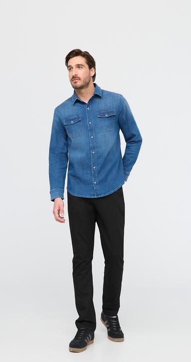 Produktbild Du/Er Performance Denim Lite Two-Pocket Shirt - Haze Indigo (L)