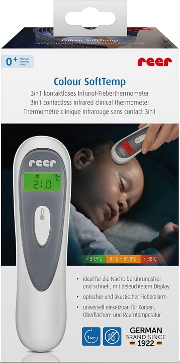 Productafbeelding Reer Kleur SoftTemp 3in1 Contactloze Infrarood Thermometer (Voorhoofd, Contactloos)