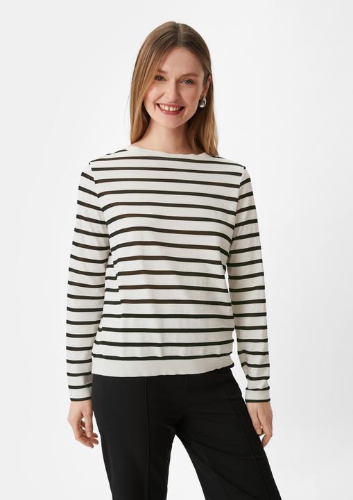 Produktbild Comma T-Shirt Streifenshirt mit U-Boot-Ausschnitt (36)