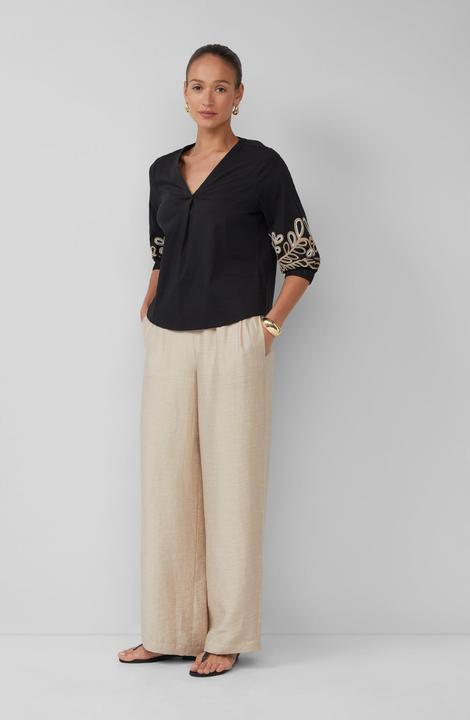 Immagine prodotto s.Oliver Bluse Popeline-Bluse mit Stickerei und 3/4-Ärmeln (34)