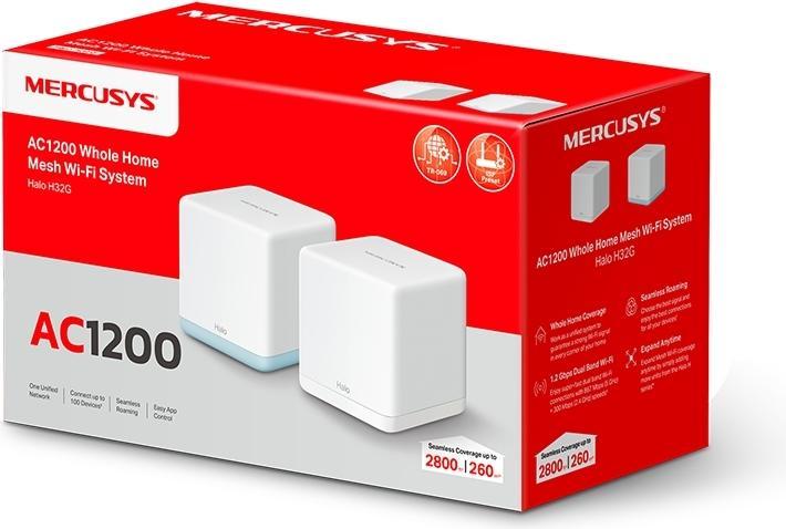 Immagine prodotto Mercusys WL-Router Halo H1200G Sistema WiFi Home Mesh 2-Pack