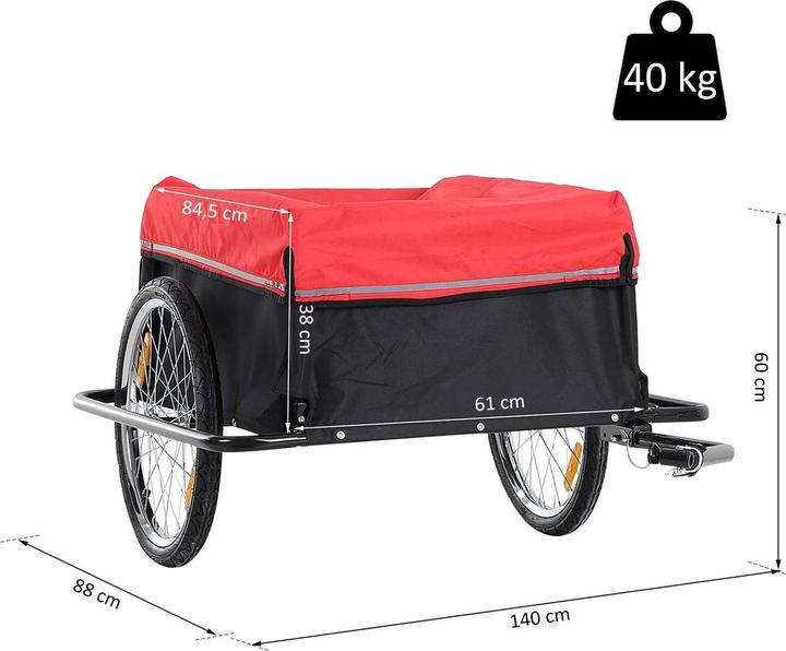 Image du produit Homcom Remorque pour vélo