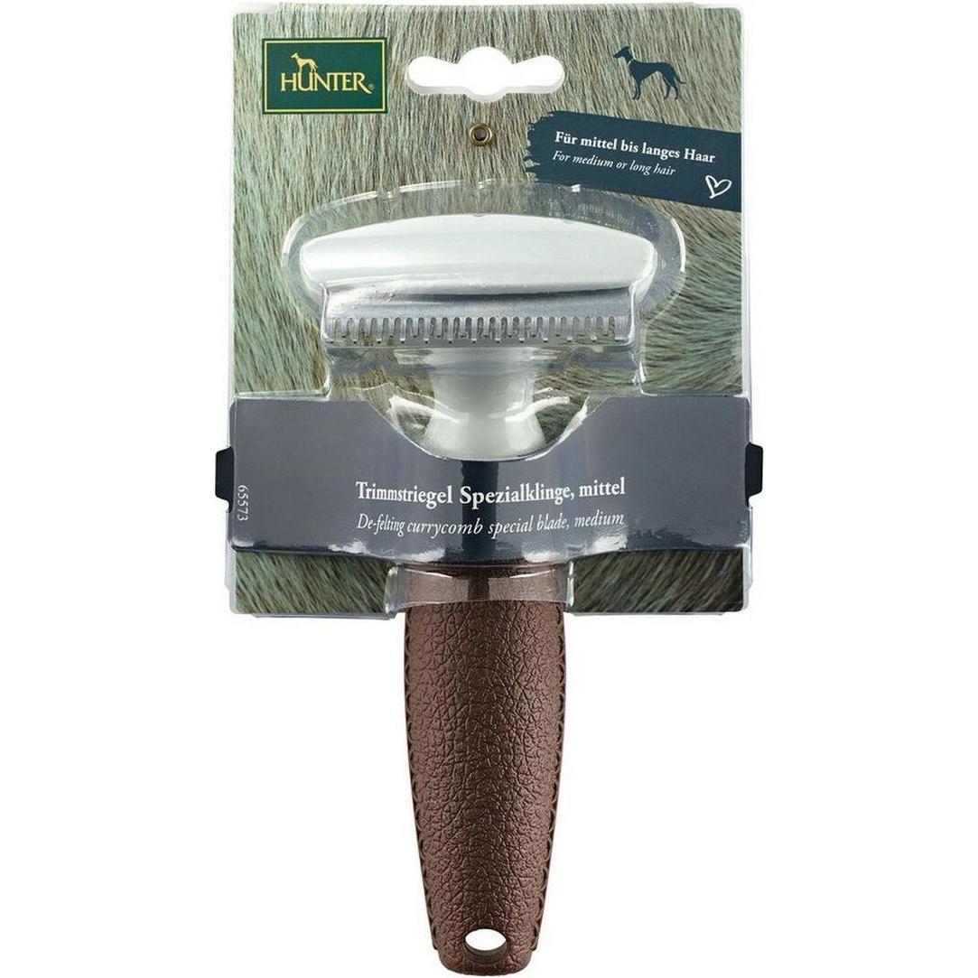 Hunter Brosse À Décaper Curry Blade Pour Poils Longs M