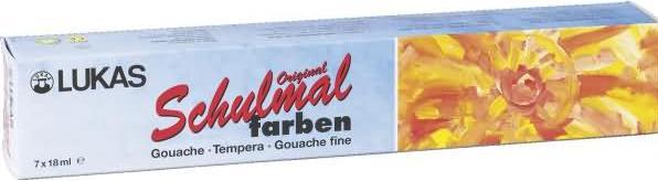 Produktbild Lacufa Lukas 108007 Schulmalfarben, 7 Farben (18ml) (18 ml)