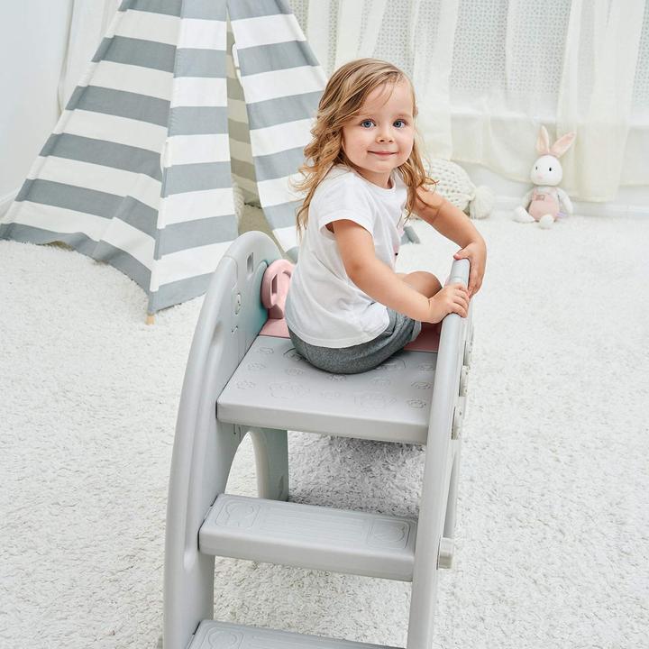 Actual product image Baby Vivo Toddler Slide Pink/Grey