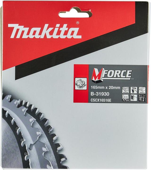 Immagine prodotto Makita Lama M-FORCE 165x20x16Z