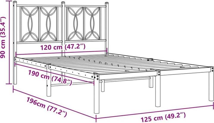Image du produit vidaXL Bettgestell (120 x 190 cm)