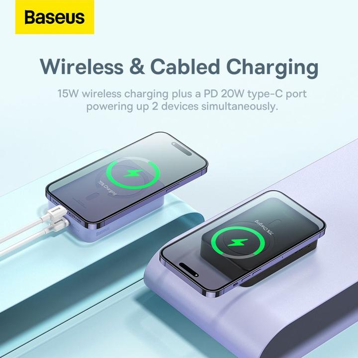 Actual product image Baseus Powerbank Magnetic Mini 20000mAh 20W (black) (20000 mAh, 20 W, 74 Wh)