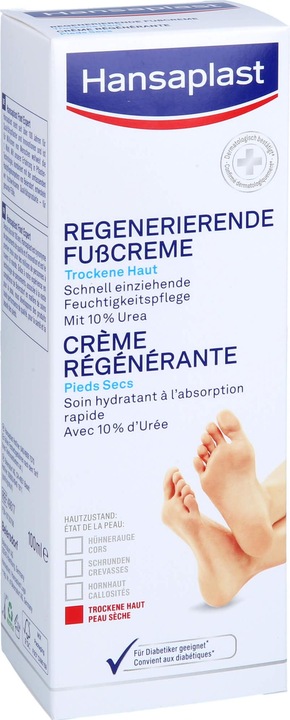 Actual product image Beiersdorf Hansaplast foot cream 10% urea, 100 ml CRE (Foot bath, 100 ml)