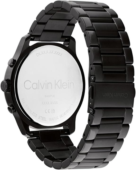 Actual product image Calvin Klein CK25200209 Ambition Heren Horloge - Mineraalglas - Staal - Zwart - 44 mm - Quartz - Vouw/Vlind (44 mm)