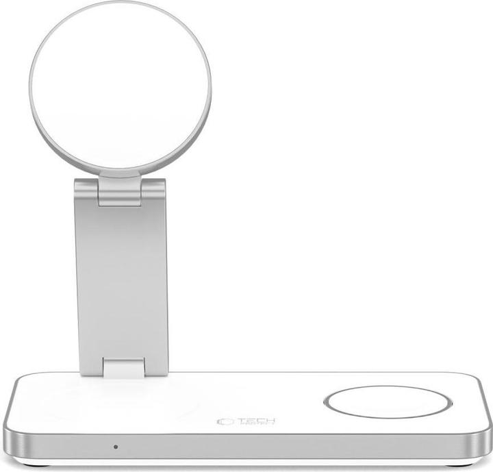 Produktbild Tech-Protect QI15W-A47 MagSafe 3in1 Inductive Charger + USB-C Cable - White (15 W)
