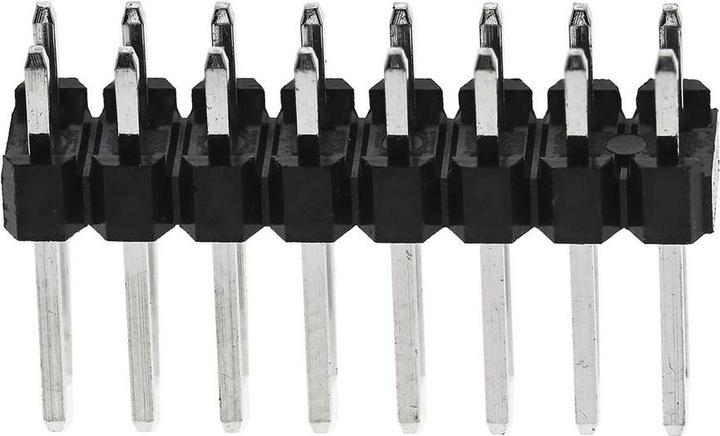 Image du produit RS PRO Straight Through Hole Pin Header, 16 Contact(s), 2.54mm Pitch, 2 Row(s), Unshrouded, Packung