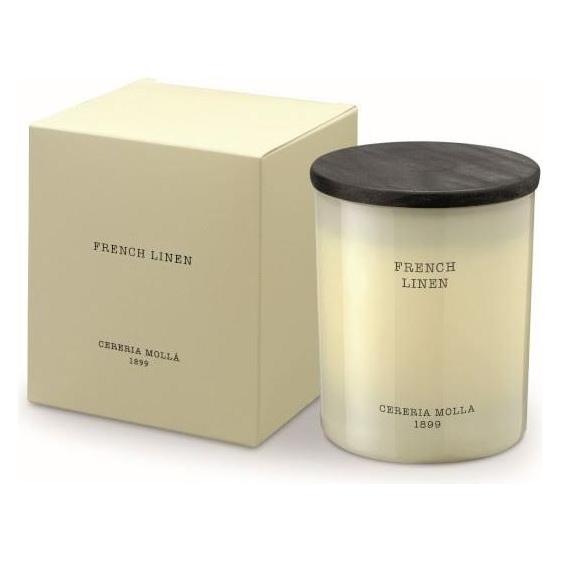 Cereria Molla, Geurkaarsen, Boutique-bougie Plantaardige Was Glas Franse Lavendel Linnen (230 g)